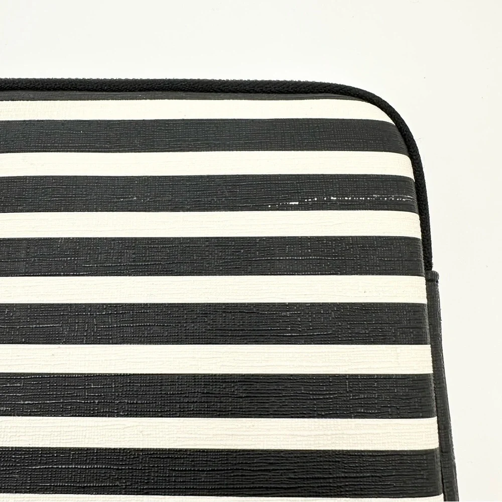 Kate Spade Striped Black & White Laptop Case